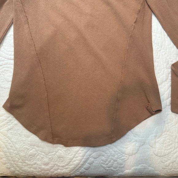 Free People Iris Layering Top. Color: Cafe Latte. Size: Medium. - Picture 4 of 8